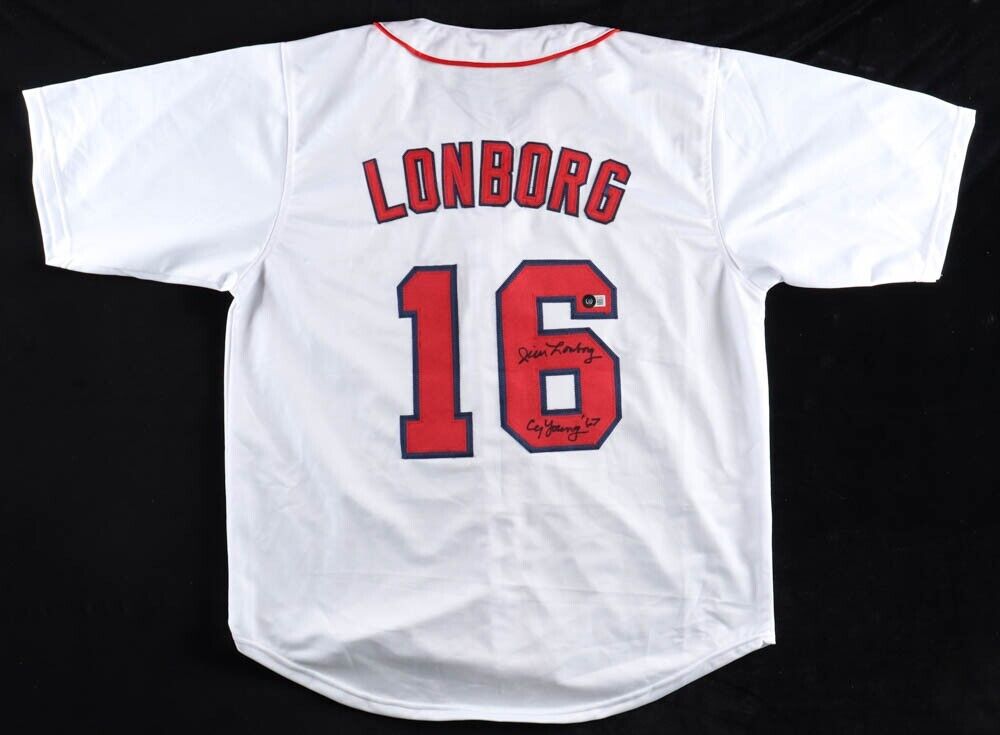 Jim Lonborg Signed Boston Red Sox Jersey Inscribed "CY Young '67" (Beckett)