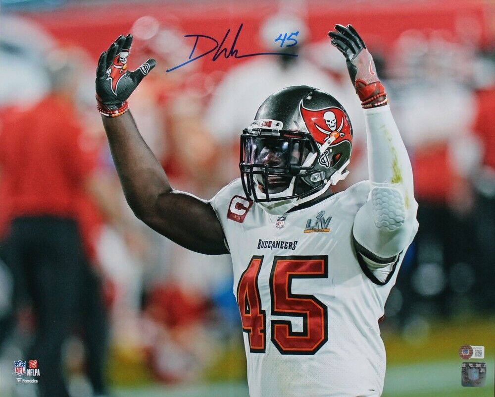 Devin White Signed Tampa Bay Buccaneer 16x20 Photo (Beckett) Super Bowl LV Champ