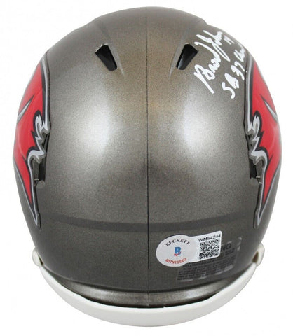 Brad Johnson Signed Tampa Bay Buccaneers Mini Helmet "S B 37 Champs!" (Beckett)