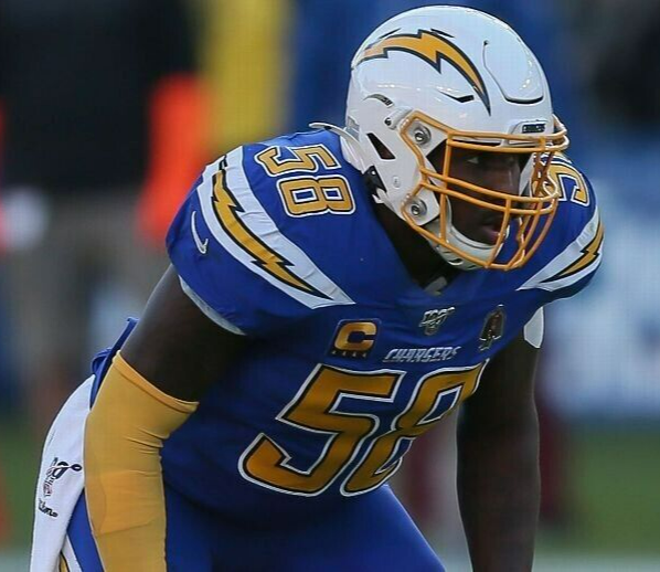 Thomas Davis Sr. Signed Los Angeles Chargers Jersey (JSA COA) 3×Pro Bowl L.B