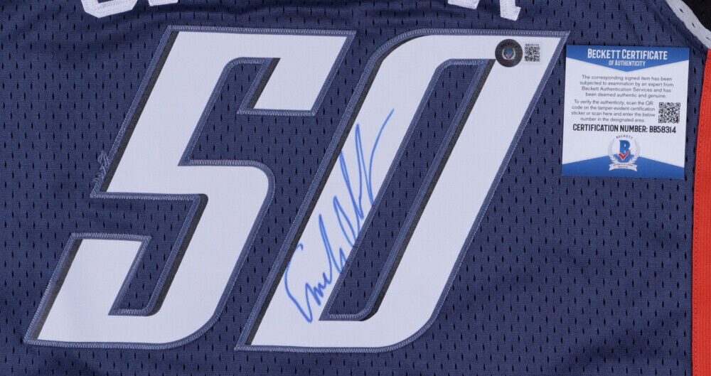 Emeka Okafor Signed Charlotte Bobcats Custom Style Jersey (Beckett COA)