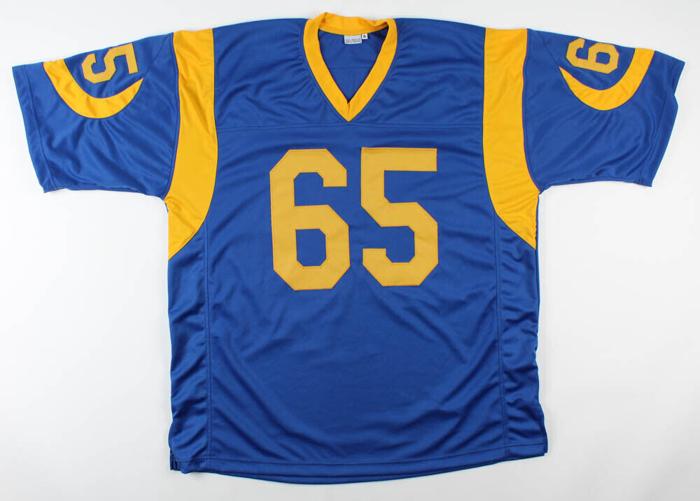 Tom Mack Signed Los Angeles Rams Jersey Inscribed "HOF 99" (JSA COA) 11xPro Bowl