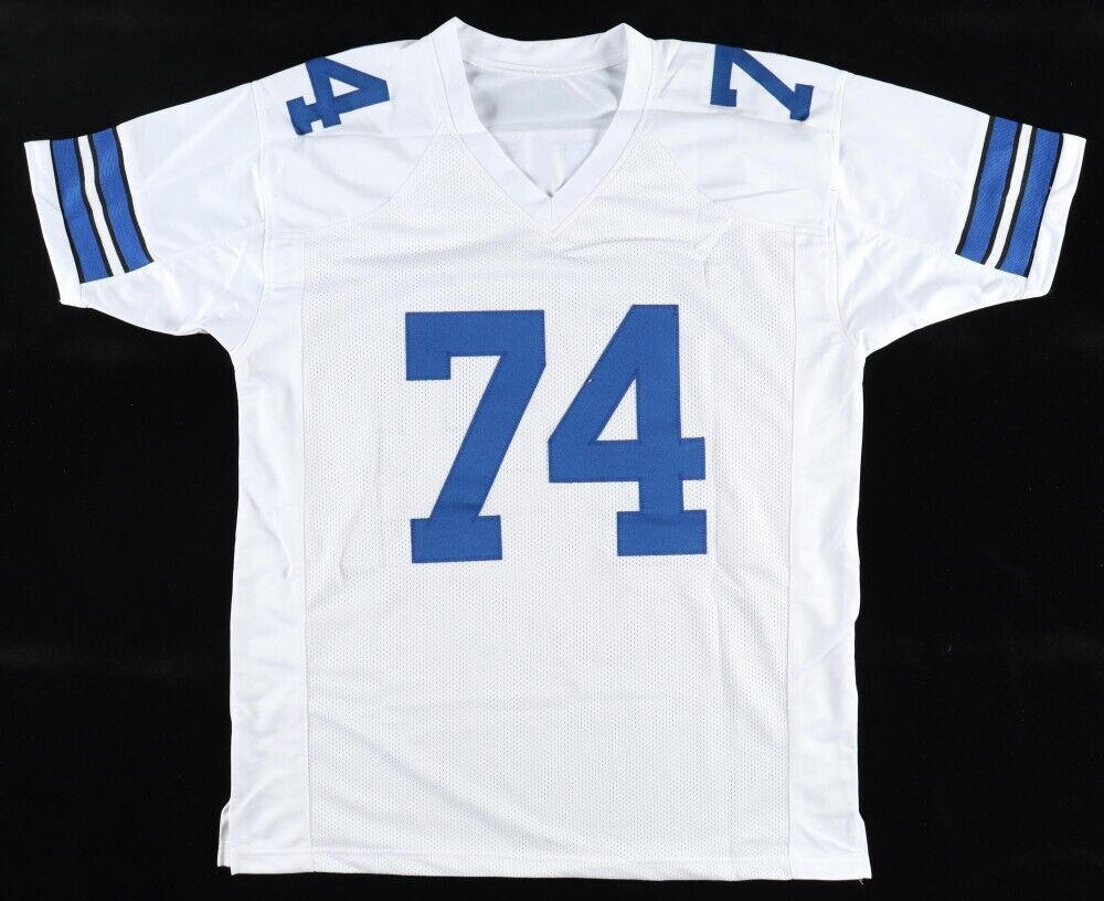 Bob Lilly Signed Dallas Cowboys White Jersey Inscribed "HOF 80" (Beckett COA)