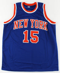 Earl Monroe Signed Knicks Jersey (PSA COA) 4×NBA All-Star / 1973 World Champion