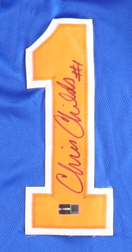 Chris Childs Signed Knicks Blue Jersey (Steiner) New York Guard 1994–2001