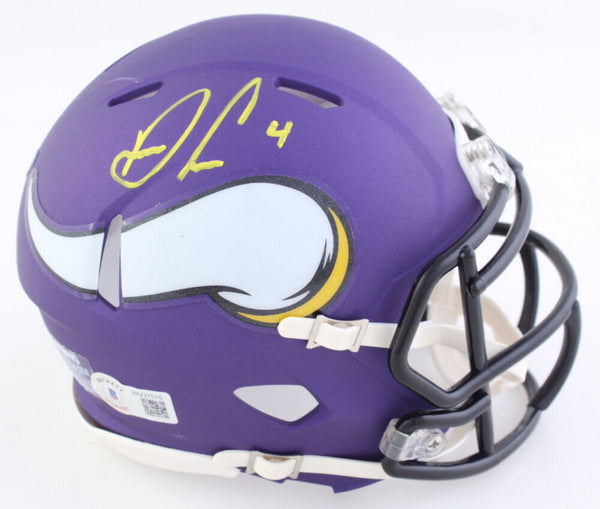 Dalvin Cook Minnesota Vikings Signed Riddell Lunar Mini Helmet BAS Beckett