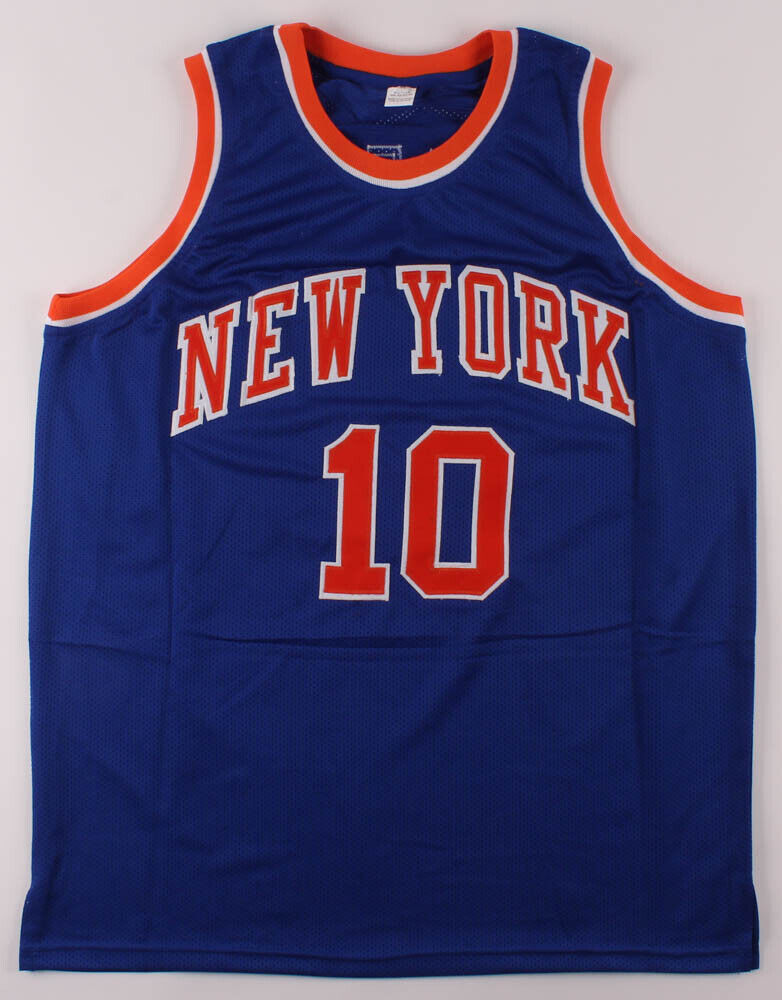 Walt Frazier Signed New York Knicks Jersey (JSA COA) 2×NBA Champion (1970,1973)