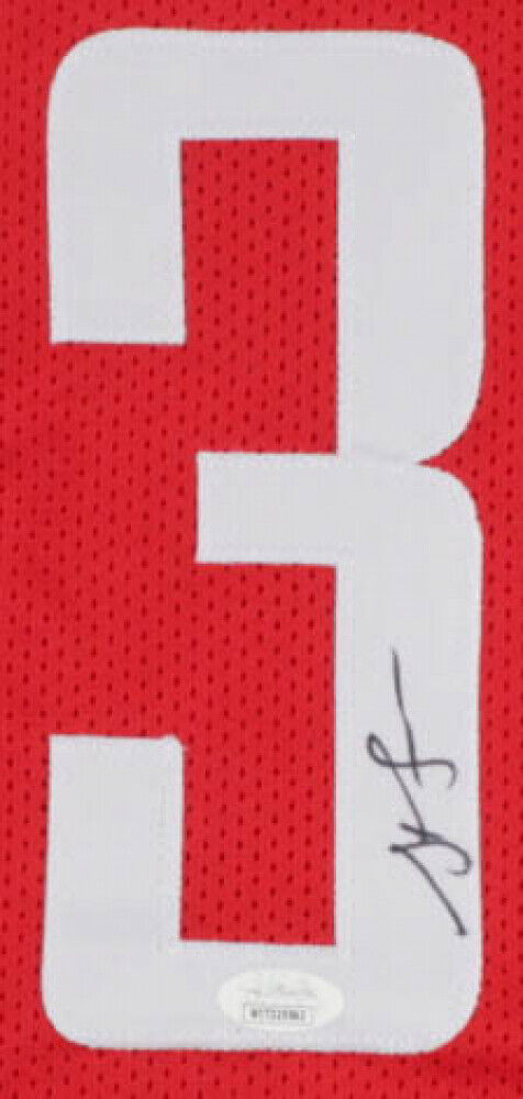 Steve Francis Signed Houston Rockets Red Jersey (JSA COA) 3xAll Star Point Guard
