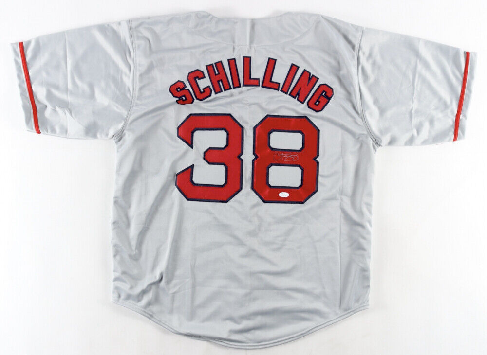 Curt Schilling Signed Boston Red Sox Jersey (JSA) 3xWorld Series Champ Pitcher