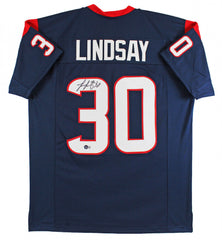Phillip Lindsay Signed Houston Texans Jersey (Beckett Holo) 2018 Pro Bowl  R.B.