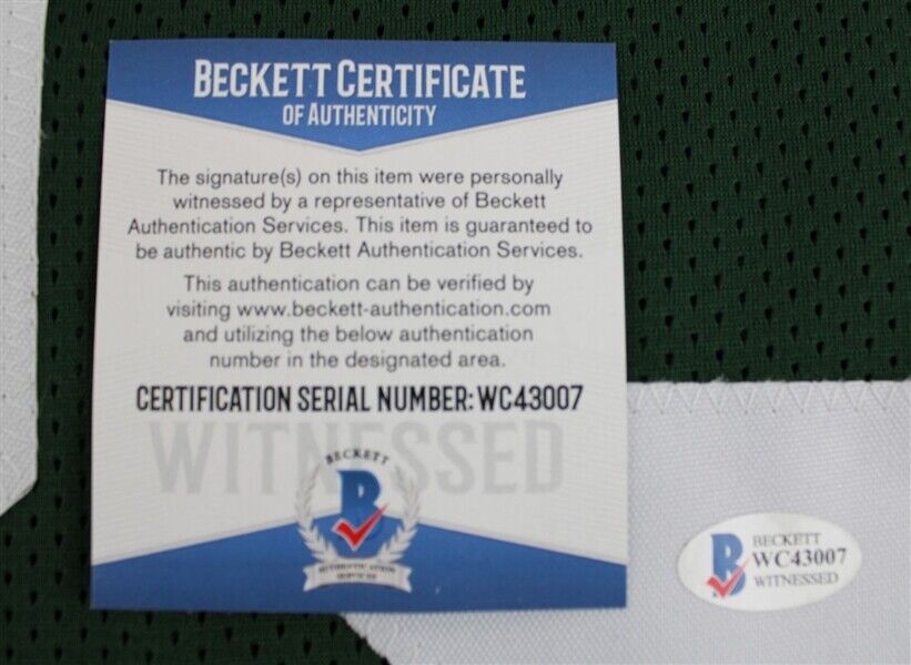 Mark Chmura Signed Green Bay Packers Jersey (Beckett COA) 3xPro Bowl Tight End