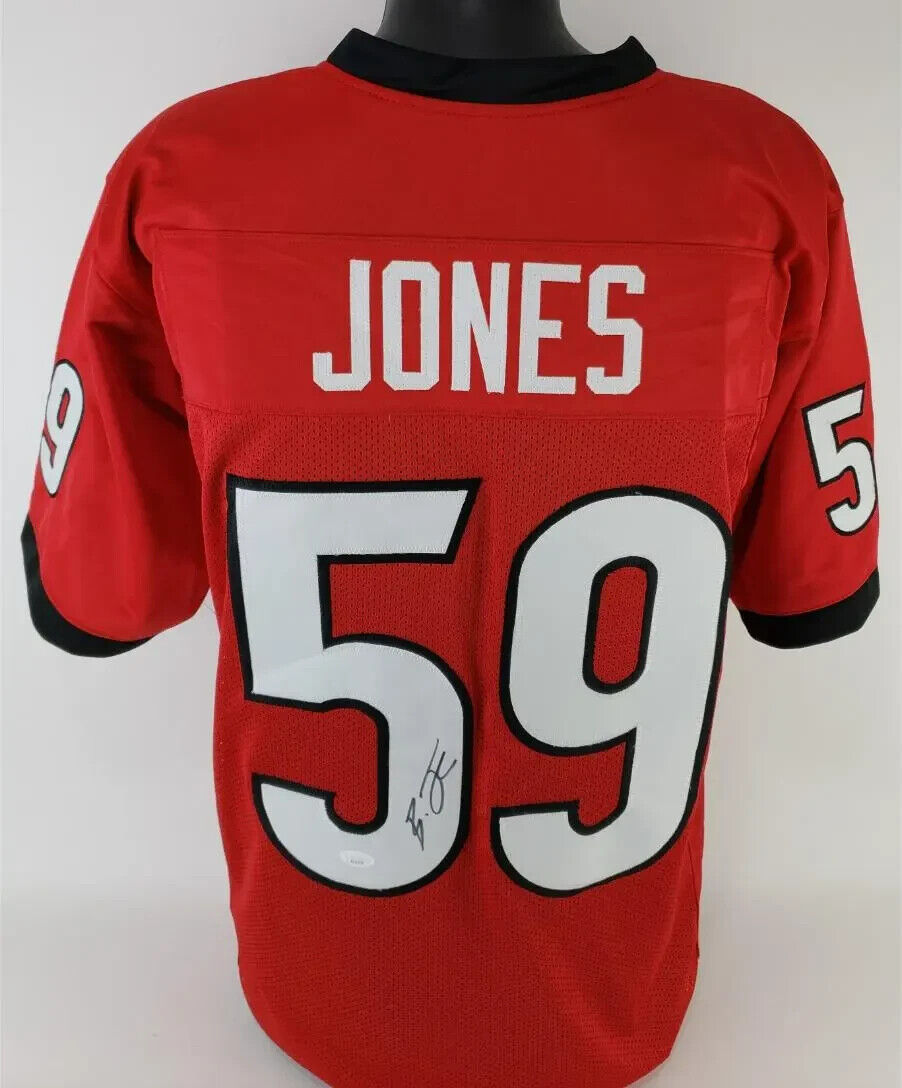 Broderick Jones Signed Georgia Bulldogs Jersey (JSA COA) Steeler 2023 1st Rnd Pk