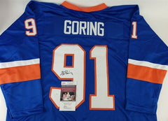 Butch Goring Signed New York Islanders Jersey (JSA COA) 4xStanley Cup Champion