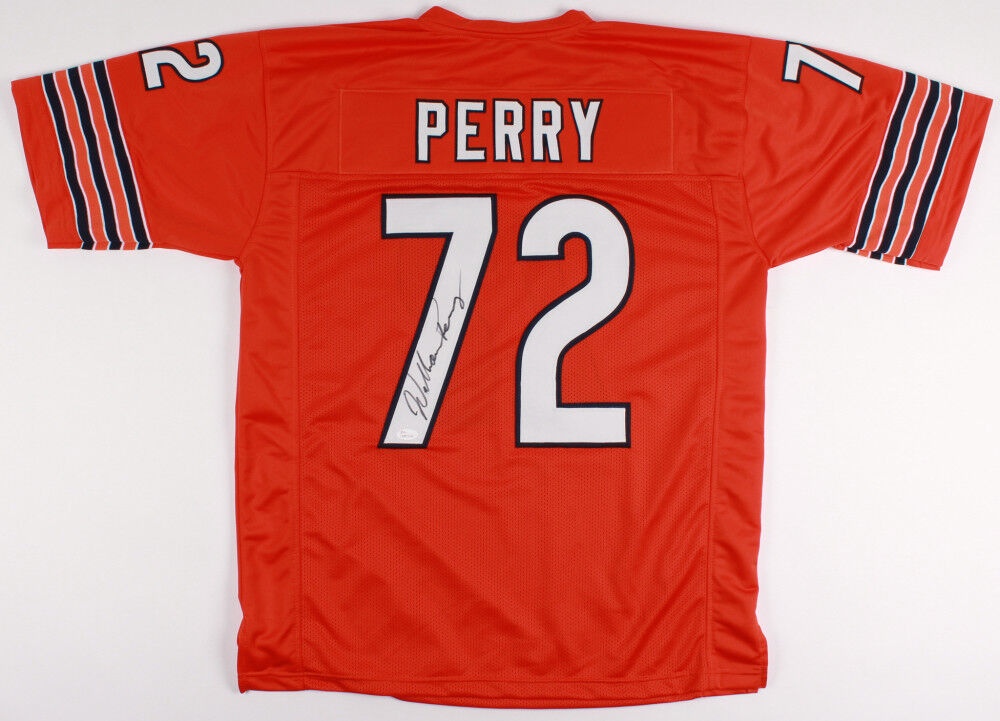 William Perry Signed Orange Chicago Bears Jersey (JSA Holo) 1986 Super Bowl XX