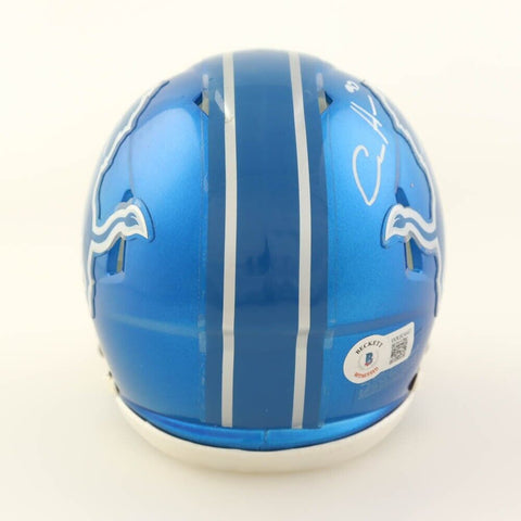 Aidan Hutchinson Signed Detroit Lions Mini Helmet (Beckett) 2022 #2 Overall Pick