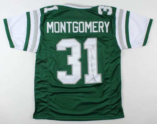 RSA Wilbert Montgomery Signed 2x All Pro Inscription Philadelphia Green Football Jersey (JSA)