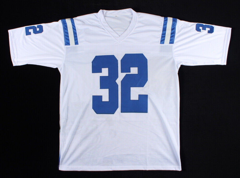 Edgerrin James Signed Indianapolis Colts Custom Printed Photo Jersey (JSA COA)