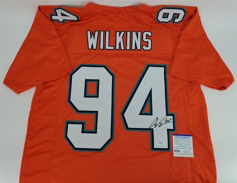 Christian Wilkins Signed Miami Dolphin Orange Jersey (PSA COA) 2019 1st Round Pk