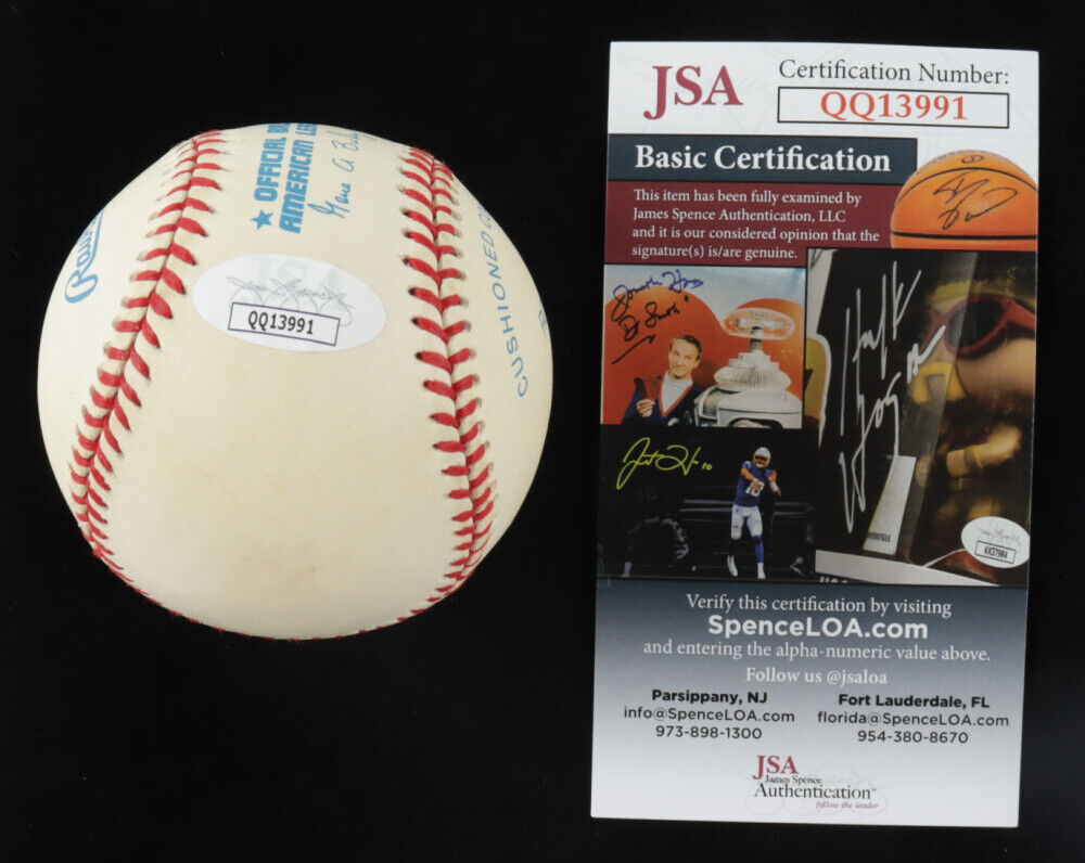 Al Kaline Signed OML Baseball (JSA COA) Detroit Tigers 3,000 Hit Club / HOF 1980