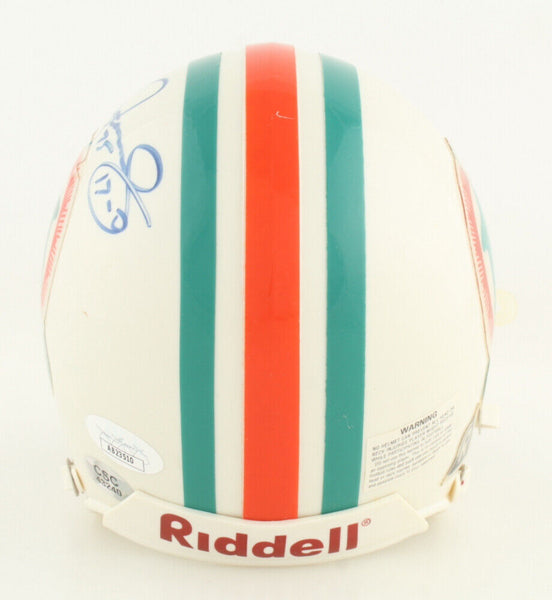 Mercury Morris Autographed Miami Dolphins White Mini Helmet 1972