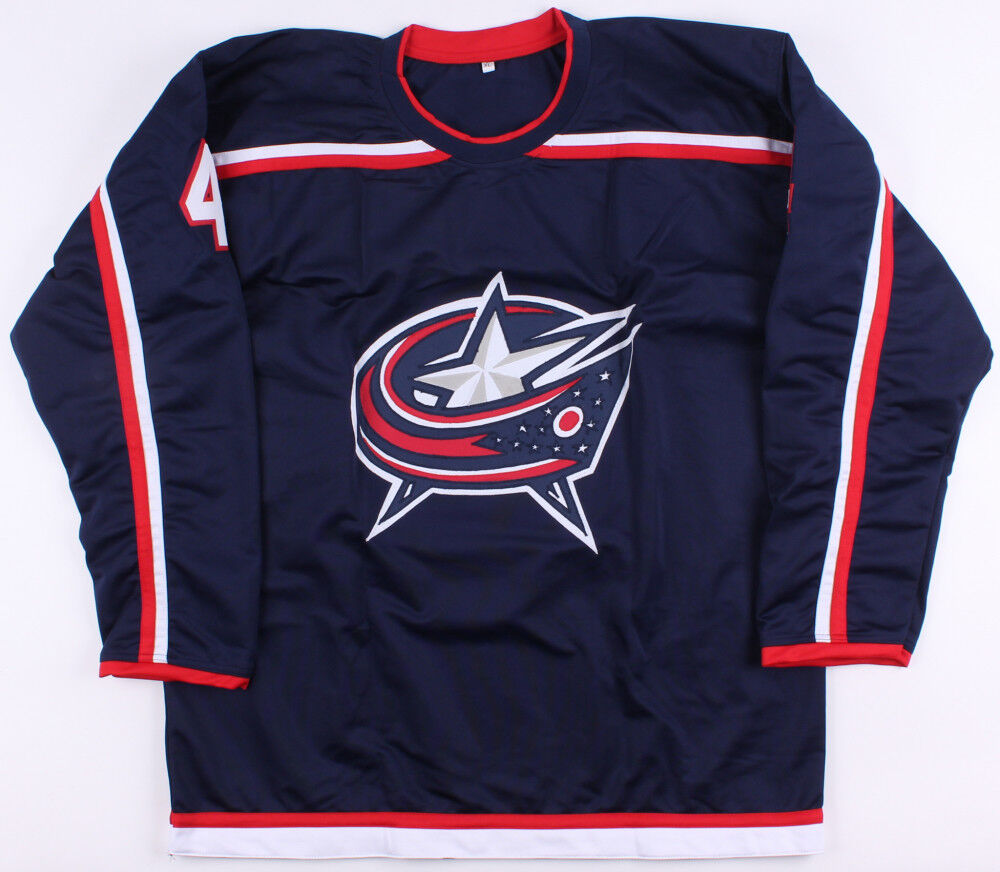 Scott Harrington Signed Blue Jackets Jersey (Beckett COA) Columbus Defenseman