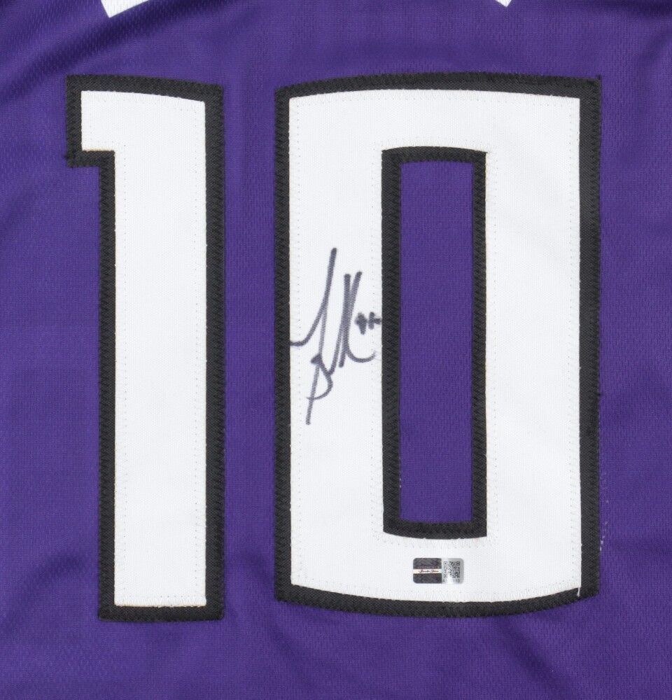 Mike Bibby Signed Sacramento Kings Jersey (Steiner) 1999 NBA All Rookie Team