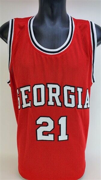 Dominique Wilkins Signed Georgia Bulldogs Jersey (JSA COA) #3 Overall Pick 1982