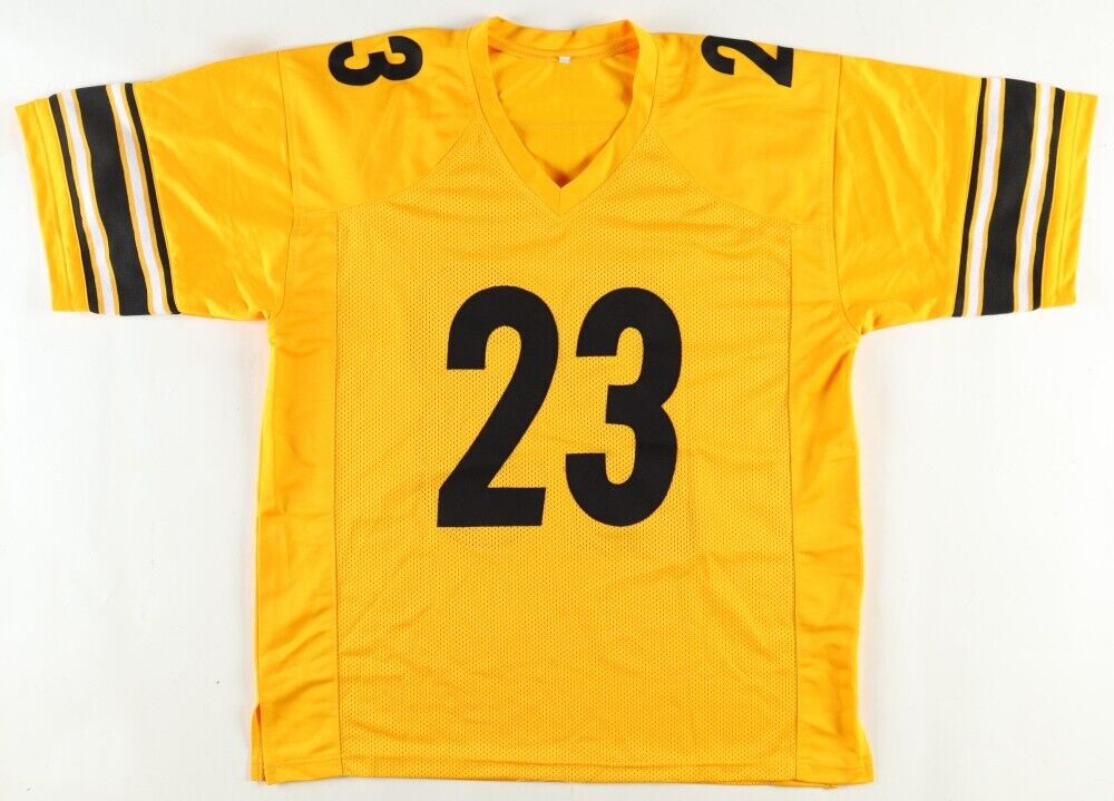 Joe Haden Signed Pittsburgh Steelers Throwback Jersey (Beckett) 3×Pro Bowl D.B.