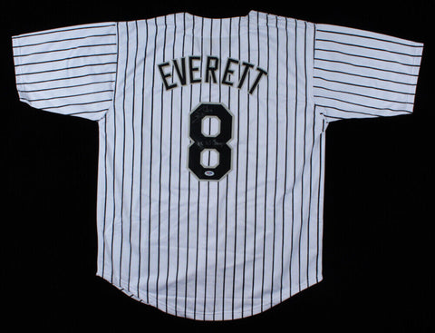 Carl Everett Signed Chicago White Sox Jersey Inscribed 05 WS Champs (PSA COA) DH