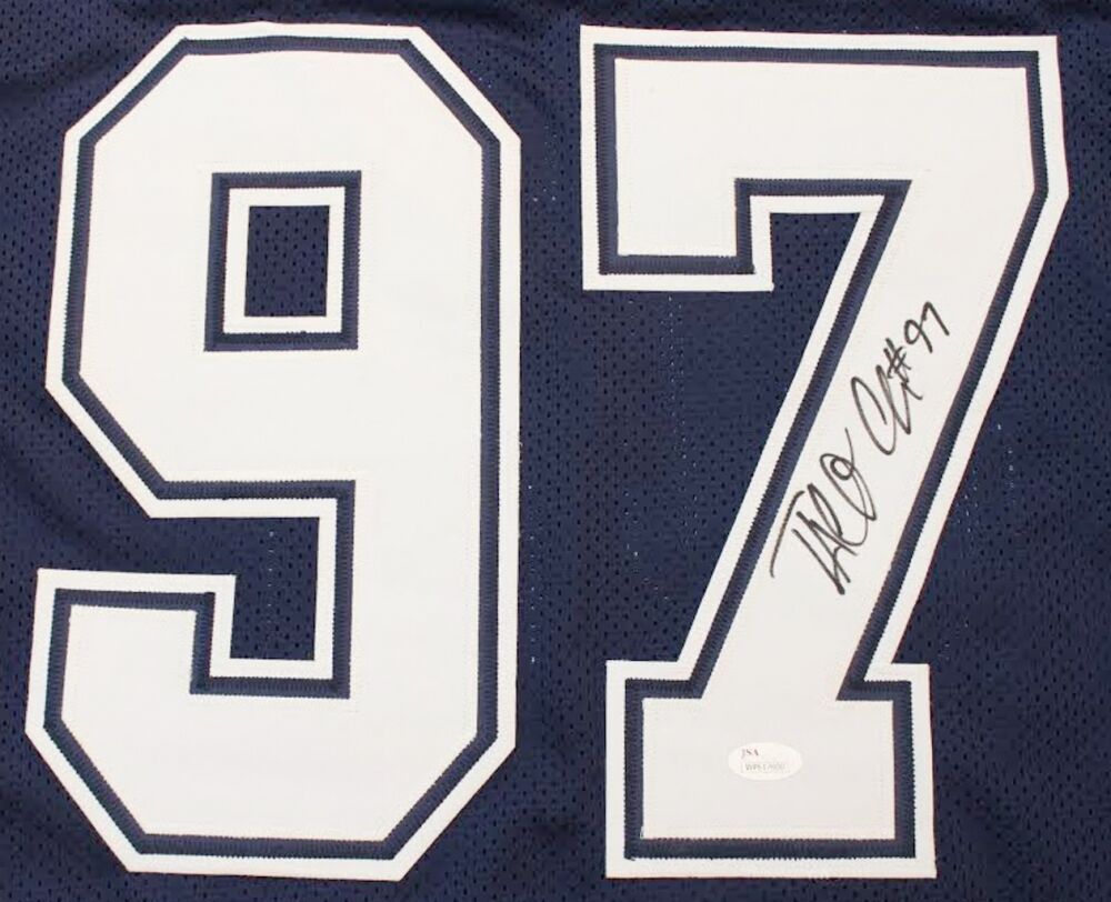 Taco Charlton Signed Cowboys Jersey (JSA) Dallas 1st Rd Pick 2017 Draft DE/ Mich