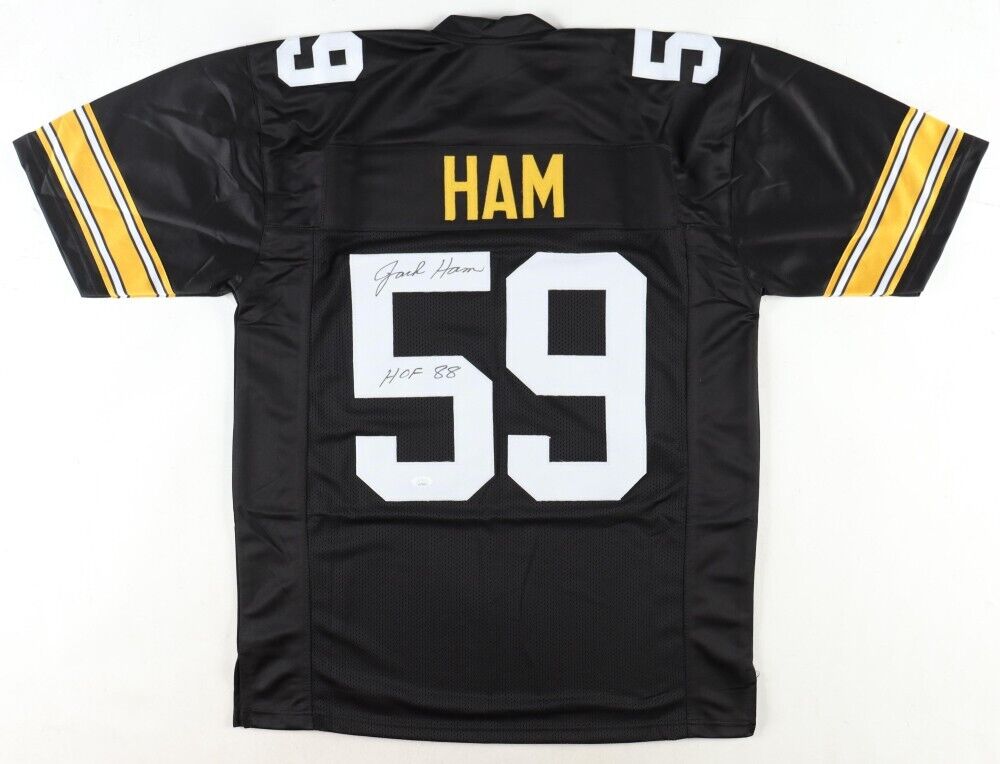 Jack Ham Signed Pittsburgh Steelers Jersey Inscribed "HOF 88" (JSA) Linebacker