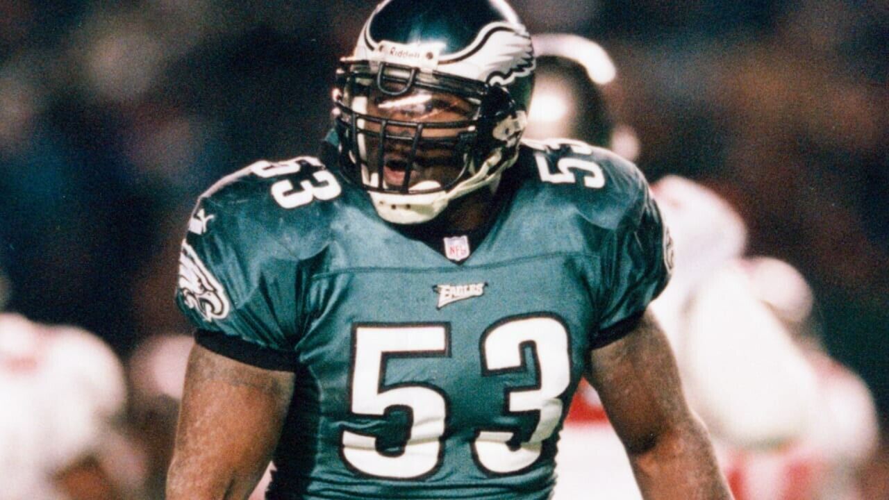 Hugh Douglas Signed Philadelphia Eagle Jersey (JSA COA) 3xPro Bowl Defensive End