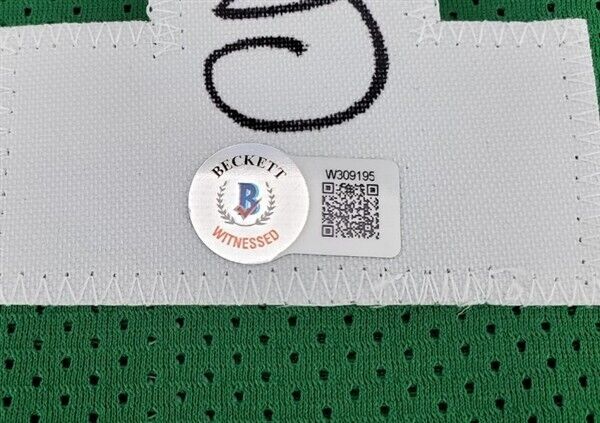 Charlie Scott Signed Celtics Green Picture Jersey Inscribed "HOF 2018" (JSA COA)