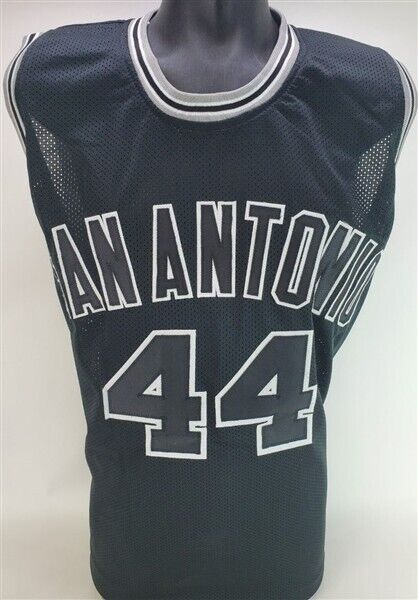 George Gervin Signed San Antonio Spurs Photo Jersey Inscribed "HOF 96" (JSA COA)
