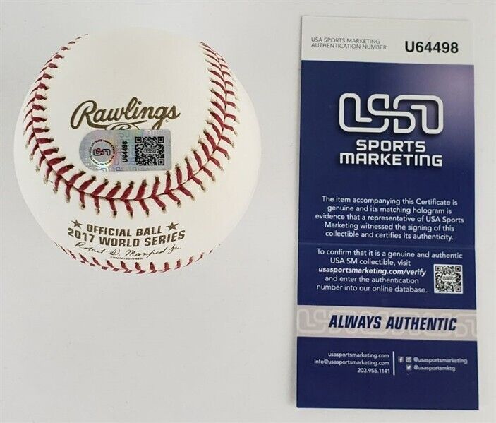 George Springer Signed Official 2017 Astros World Series Baseball (USA SM COA)