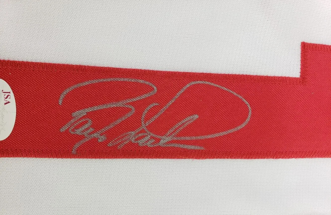 Barry Larkin Signed Cincinnati Red Jersey (JSA COA) 12xAll Star S.S. / HOF 2012
