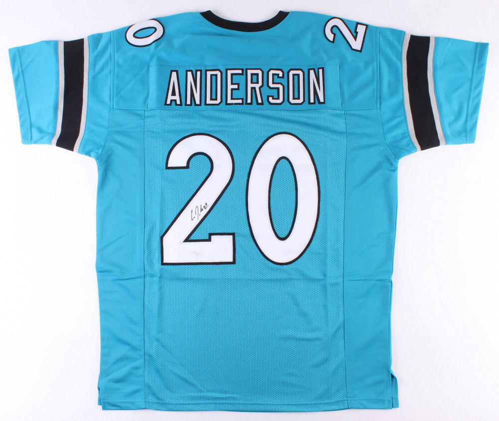 C J. Anderson Signed Panthers  Jersey (JSA) Super Bowl "L" Champ / Running Back