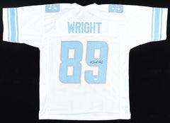 Brock Wright Signed Lions Jersey (JSA COA)Detroit Starting Tight End/ Notre Dame