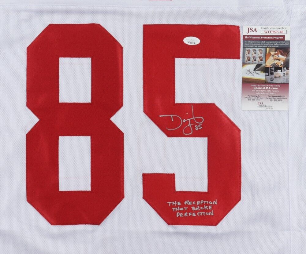 David Tyree Signed NY Giant Jersey "The Reception That Broke Perfection" JSA COA