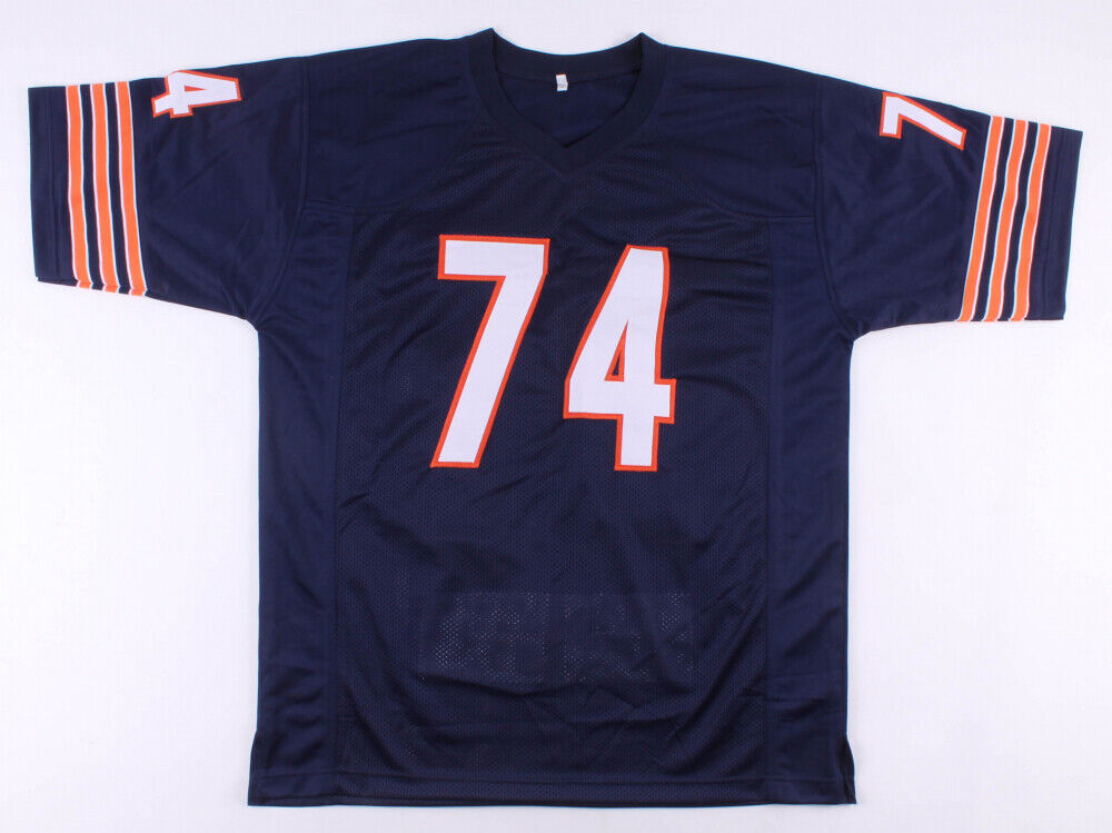 Jim Covert Signed Chicago Bears Career Highlight Stat Jersey (Beckett) HOF 2002