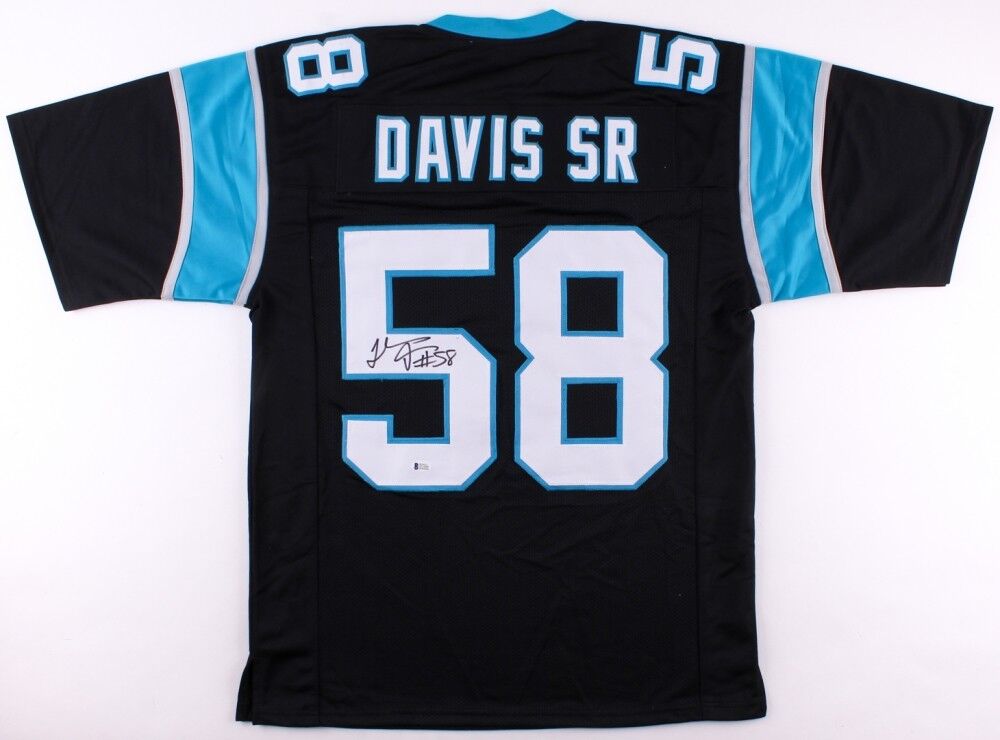 Thomas Davis Sr. Signed Carolina Panthers Jersey (Beckett COA) 3×Pro Bowl L.B.