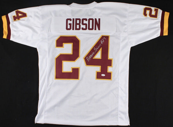 WASHINGTON FOOTBALL TEAM ANTONIO GIBSON #24 SIGNED STITCHED RUSH JERSEY JSA  WIT