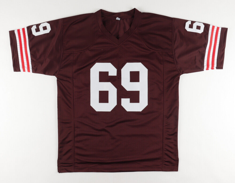 Dan Fike Signed Browns Jersey (Playball Ink Holo) Cleveland O-Line (1985–1992)