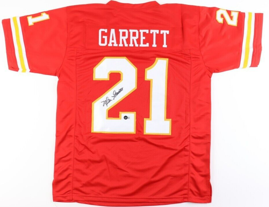Mike Garrett Signed Kansas City Chiefs Jersey (Beckett) Super Bowl IV Champion