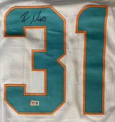 Raheem Mostert Signed Miami Dolphins Jersey (Beckett) 2023 NFL Rushing TD's Ldr.