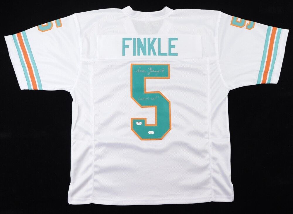 Sean Young Signed Jersey Inscribed "Laces Out !" (PSA COA) Ace Ventura /Dolphins