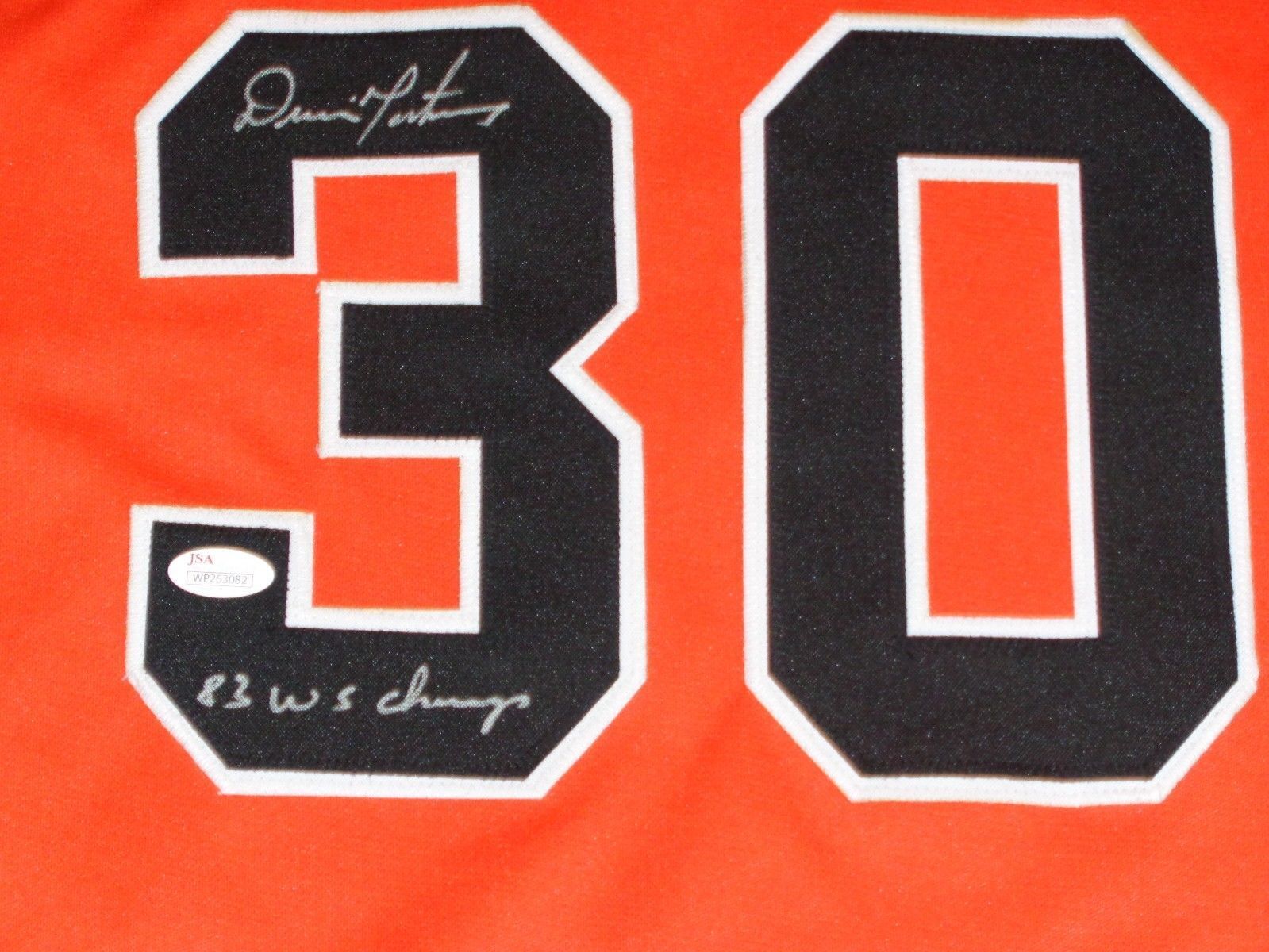Dennis Martínez Signed Orioles Orange Throwback Jersey (JSA COA) 83 WS Champs