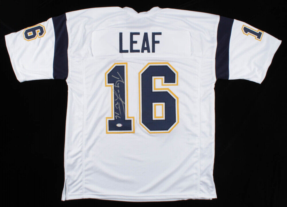 Ryan Leaf Signed Chargers Jersey (PSA COA) San Diego's 1998 #2 Overall Draft Pk