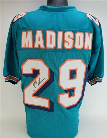 Sam Madison Signed Dolphins Jersey (JSA COA) Miami All Pro D.B. (1997–2005)