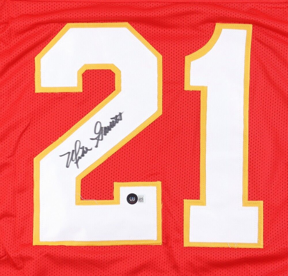 Mike Garrett Signed Kansas City Chiefs Jersey (Beckett) Super Bowl IV Champion